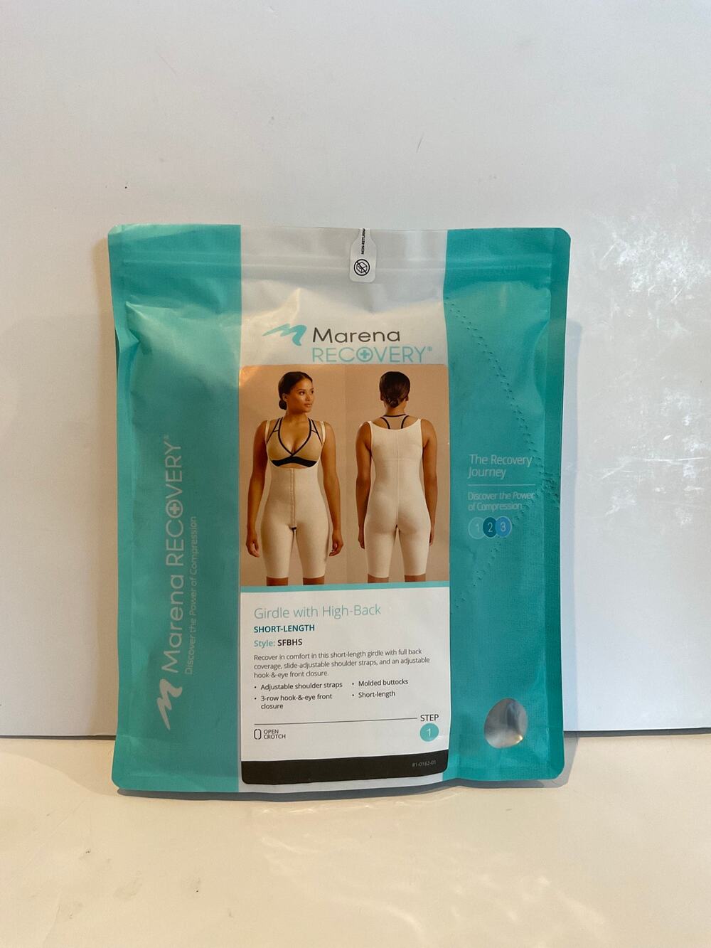 Marena Recovery Girdle with High Back Short Length SFBHS 3X LARGE Black